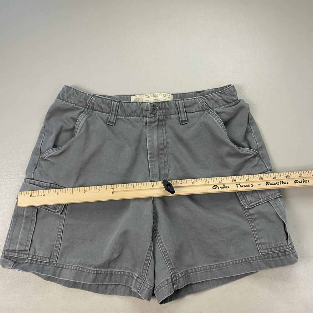 Vintage American Eagle Cargo Shorts Womens 4 Gray Canvas 90s Y2K Grunge 27x6 - Picture 7 of 14